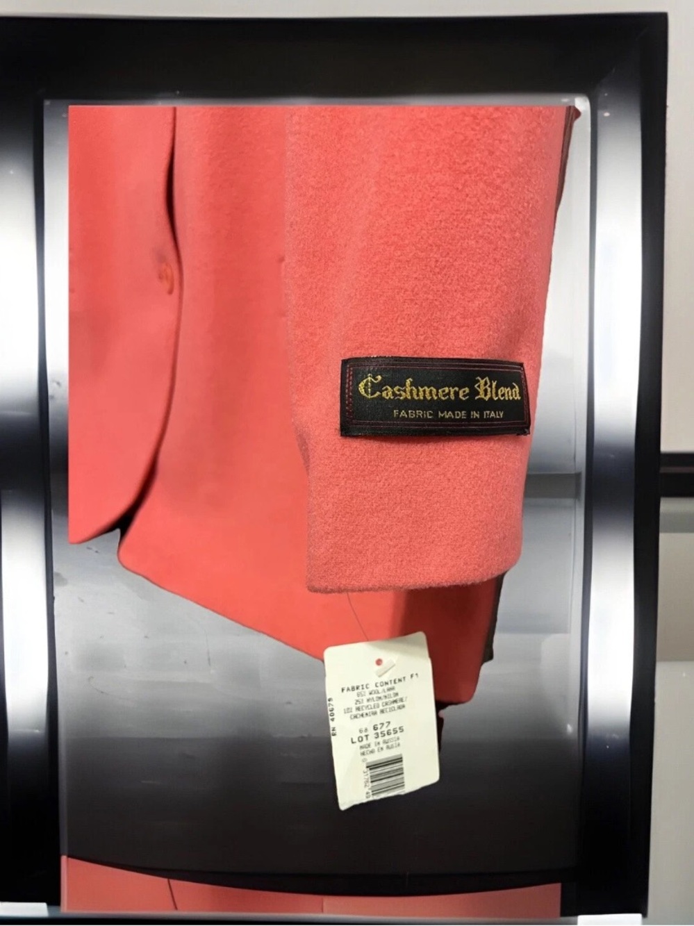 NWT Vintage HB II by Harve Benard Coral Cashmere Wool Blazer 12 Italy Fabric - Picture 11 of 16